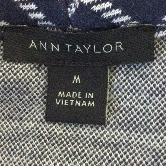 Ann Taylor Plaid Open Front Knit Cardigan Sz M - Picture 7 of 10